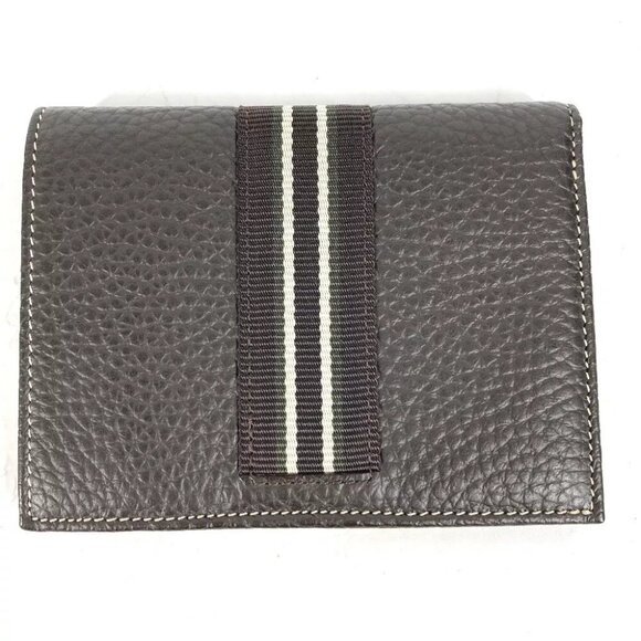 Dunhill logo Compact wallet Folded wallet Leather Brown Unused - Picture 1 of 9